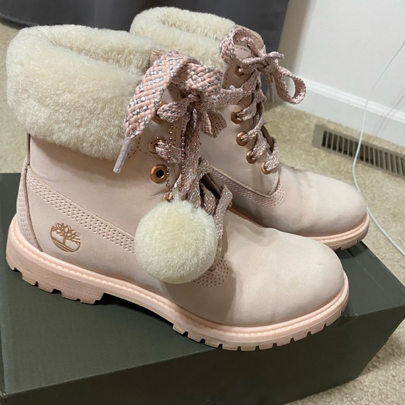 fluffy timberland boots womens